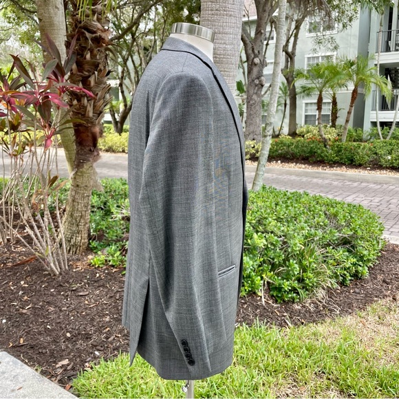 Calvin Klein Gray Wool Blazer Sport Coat Two Button Casual Jacket Size 44R - Picture 6 of 14